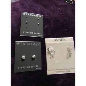 Lot of 7 Pairs of Assorted Earrings Some Sterling